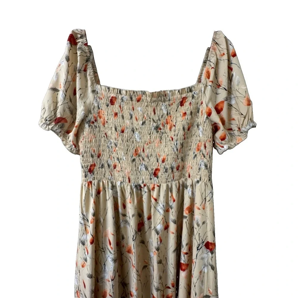 Baltic Born Women's XXL LONG Maxi Dress Smocked Tiered Ruffle Coquette Prairie - Picture 3 of 10